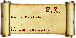 Raits Kandida névjegykártya